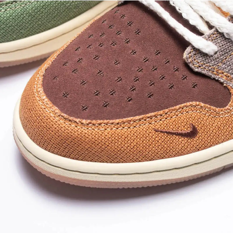 Air Jordan 1 Low Voodoo Flax and Oil Green (IMPORTADOS)