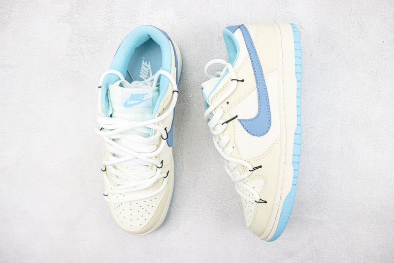 NIKE DUNK LOW STRAP WHITE AND BLUE (IMPORTADOS)