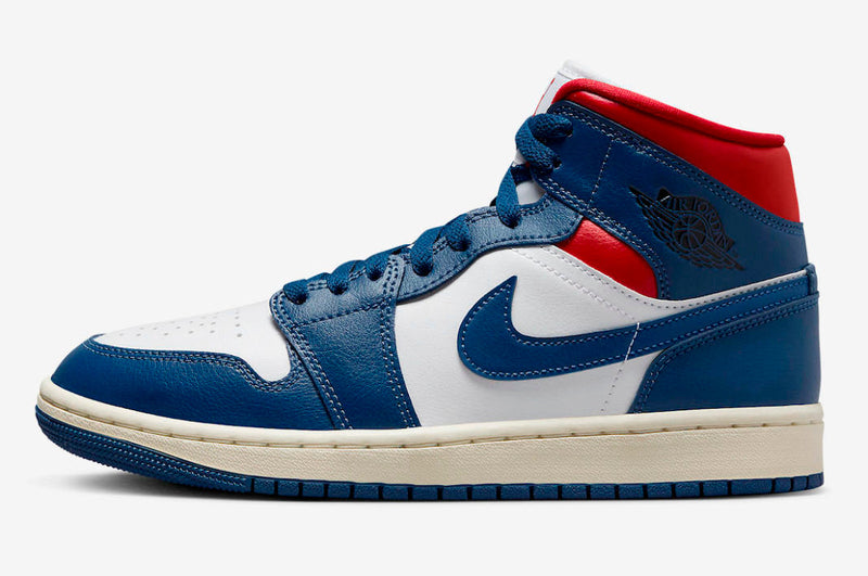 AIR JORDAN 1 MID FRENCH BLUE E RED (IMPORTADOS)