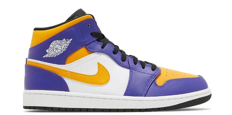 AIR JORDAN 1 MID LAKERS ROXO AMARELO (IMPORTADOS)