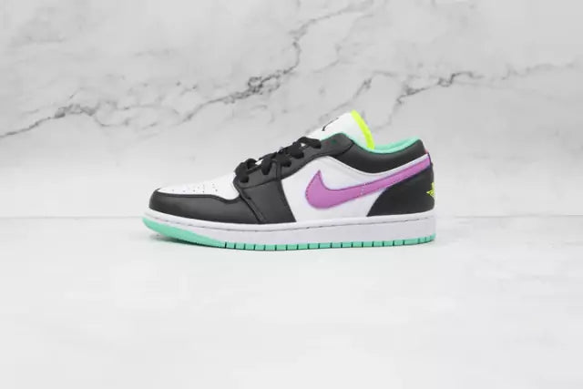 AIR JORDAN 1 LOW GREEN GLOW VIOLET SHOCK (IMPORTADOS)