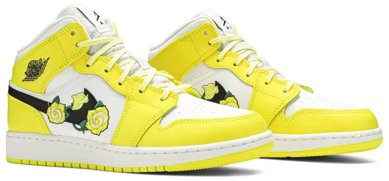 AIR JORDAN 1 MID ROSE PATCH - DYNAMIC YELLOW (IMPORTADOS)